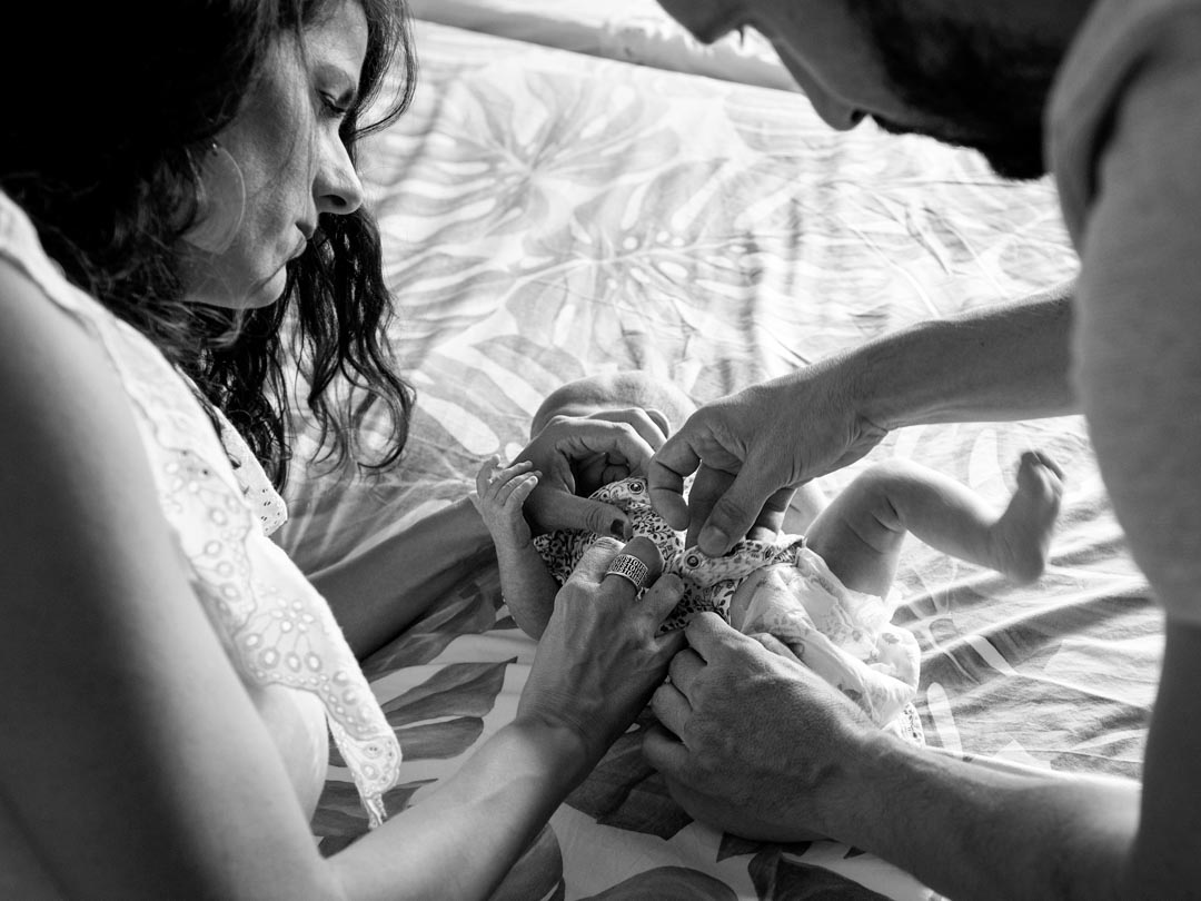 Sesión de fotos de recién nacido en casa